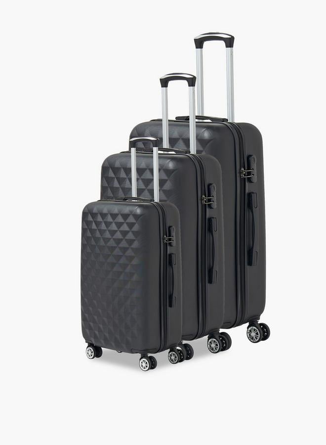 Wave Textured Hardcase Luggage Trolley With Retractable Handle - 28 Inches Check-In Bag - Image 1