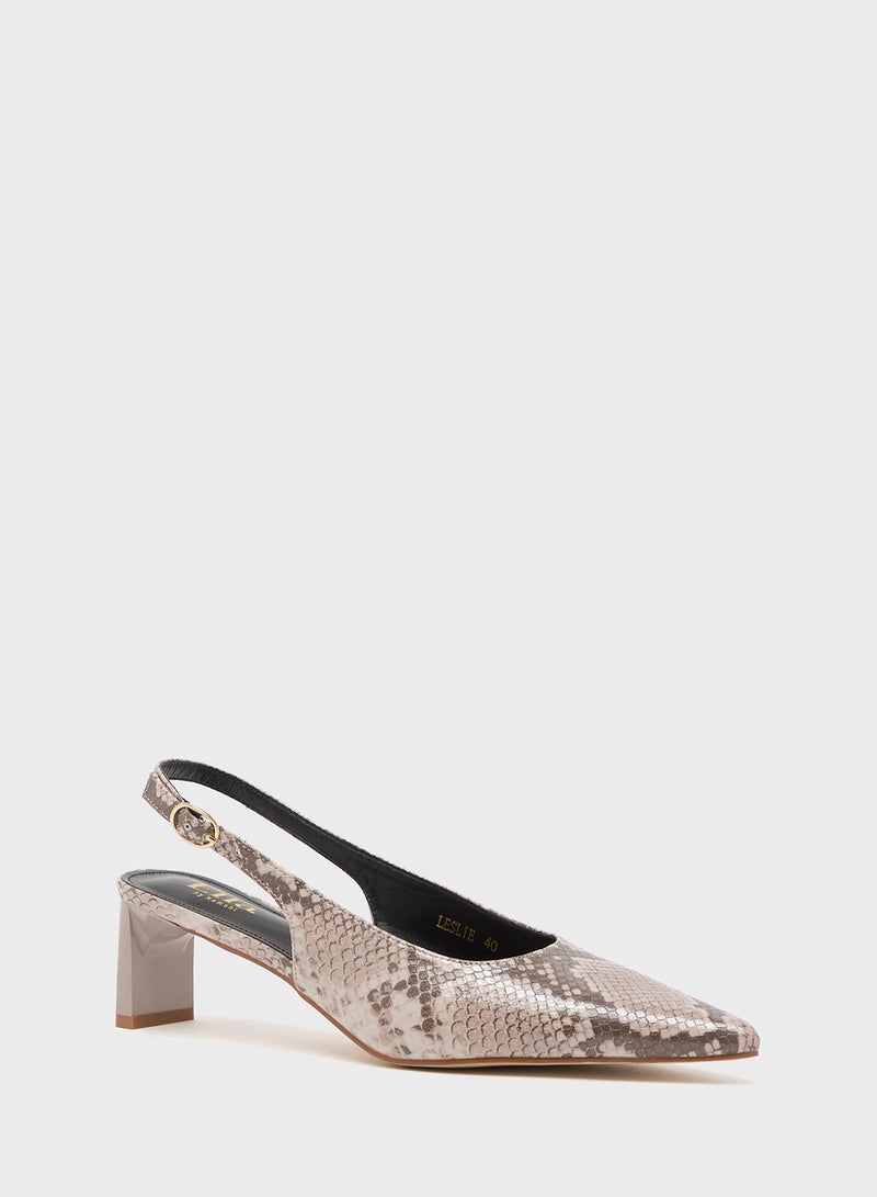 ELLA Mid Heel Slingback Pump - Image 3