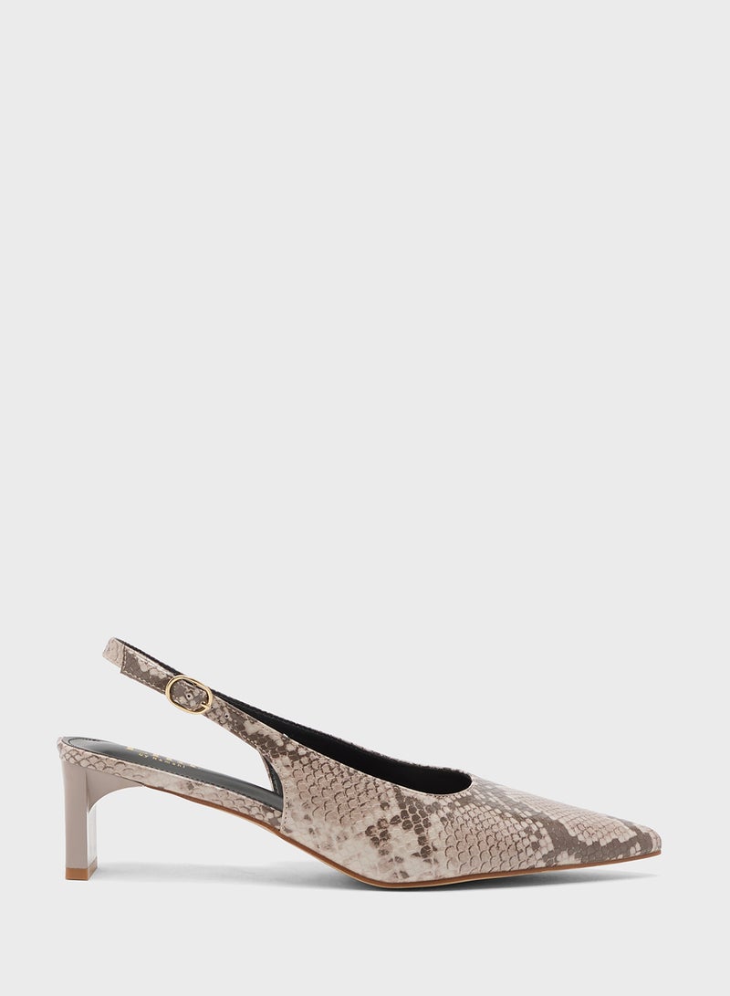 ELLA Mid Heel Slingback Pump - Image 1