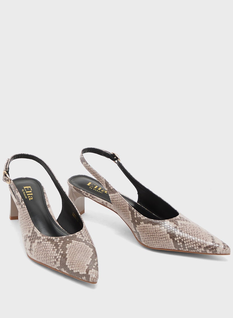 ELLA Mid Heel Slingback Pump - Image 4