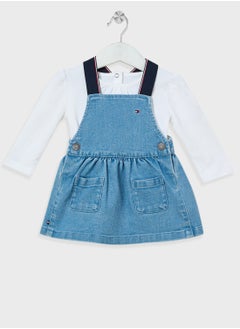 TOMMY HILFIGER Kids Essential Denim Dungaree Dress  - Image 1