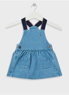 TOMMY HILFIGER Kids Essential Denim Dungaree Dress  - Image 4