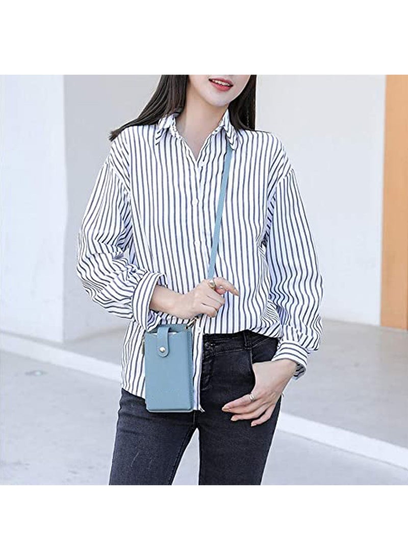 Rock Pow - Womens Cellphone Crossbody Bag Small Light Leather Shoulder Purse Handbag Card Wallet Lanyard Case Girls Satchel Pouch - Image 1