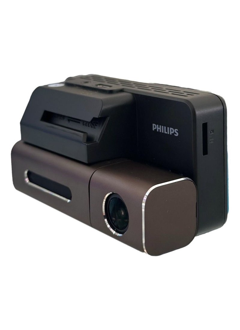 Philips - Philips CVR608 Front and Rear Car Camera - HD Video Recording with Collision Detection and Motion Detection - Image 1