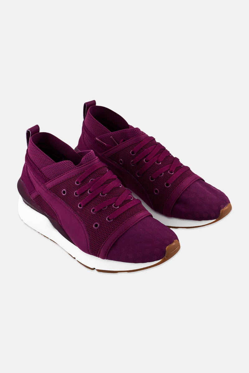 PUMA Women Pearl De Lace Up Training Shoes, Dark Purple - Image 1