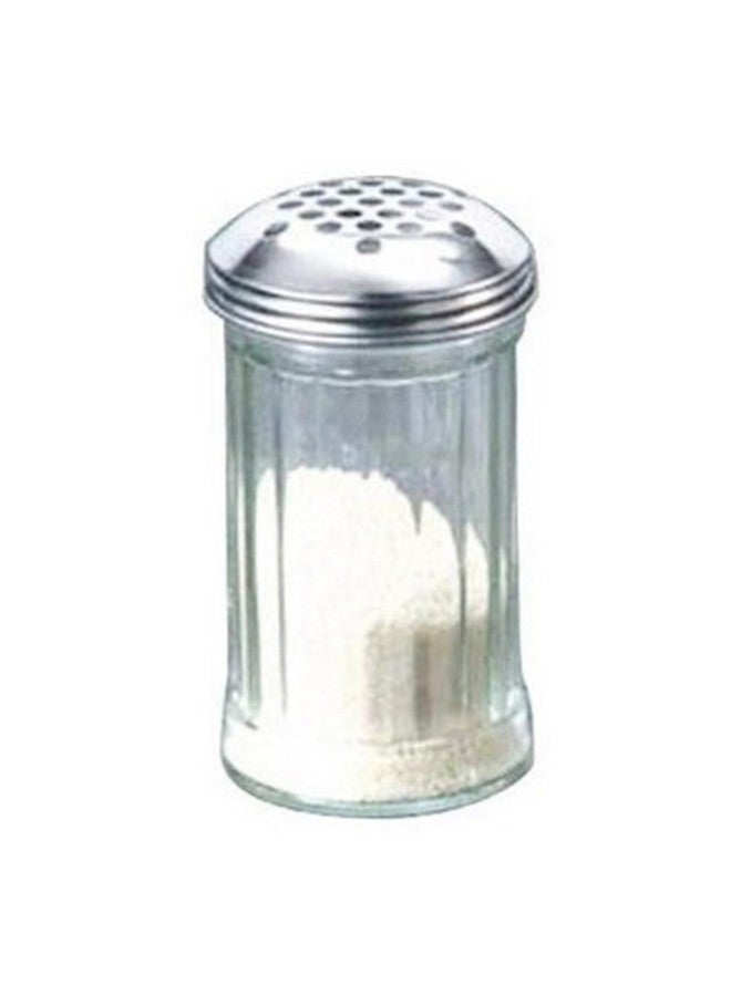 American MetalCraft American Metalcraft GLA319 12 oz Glass Cheese Shaker w/Extra Large Holes Lid  - Image 1