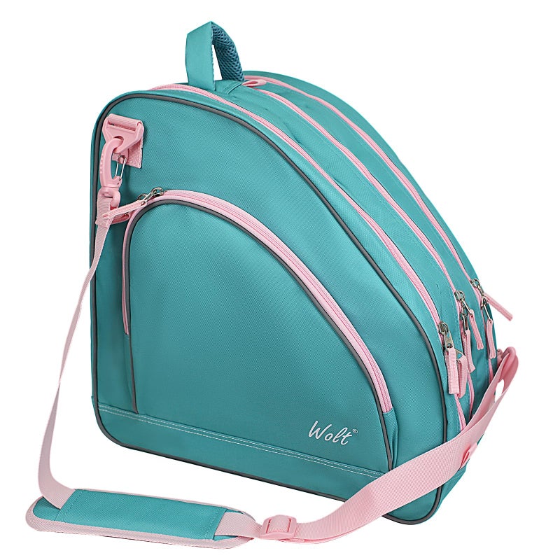 WOLT Ice Skate Bag Inline Roller Skate Bag with Adjustable Shoulder Strap for Both Youth and AdultsMint Green - Image 2