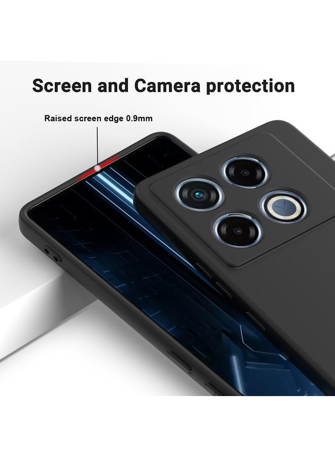 Green Tiger Case For Infinix GT 20 Pro Solid Color Liquid Silicone Dropproof Full Coverage Phone Case - Image 4