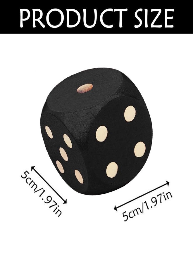 BdelrinQue Black Dice Cube, Big Dice, Dices, Suitable for Backyard Gatherings, Camping Trips, Educational Activities and Family Entertainment - Image 2