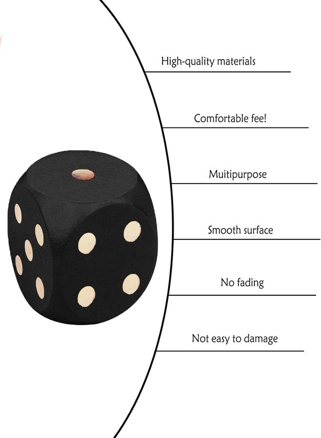 BdelrinQue Black Dice Cube, Big Dice, Dices, Suitable for Backyard Gatherings, Camping Trips, Educational Activities and Family Entertainment - Image 4