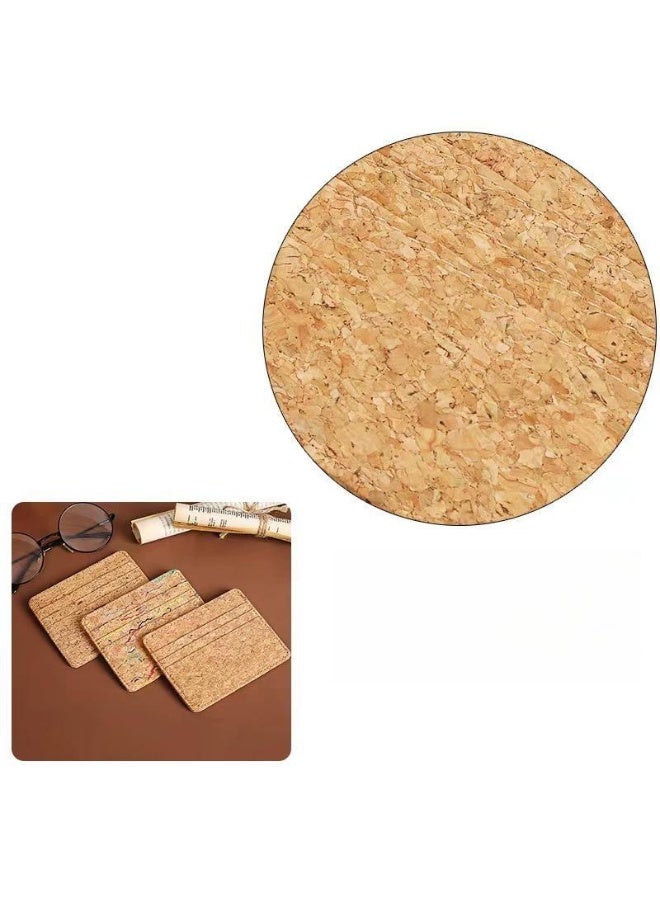 Ciara Natural soft wood grain card pack, bus IC card holder, bank card holder, multi slot PU card holder - Image 2
