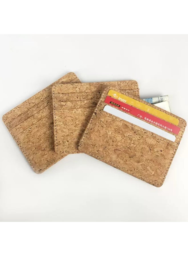 Ciara Natural soft wood grain card pack, bus IC card holder, bank card holder, multi slot PU card holder - Image 5