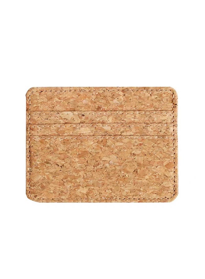 Ciara Natural soft wood grain card pack, bus IC card holder, bank card holder, multi slot PU card holder - Image 1
