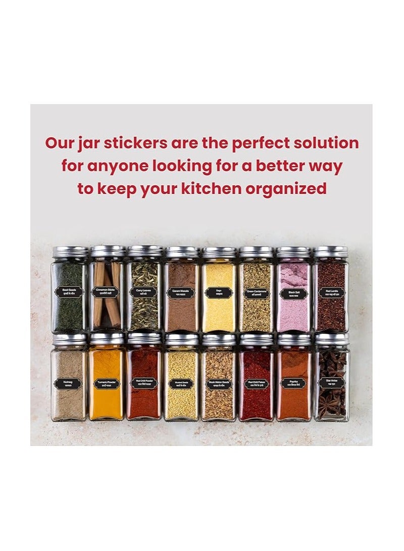 150 Pcs Jar Labels Stickers - Pantry Organization Kitchen Labels for Spice Jars - Canisters - Food Storage Containers - Image 3