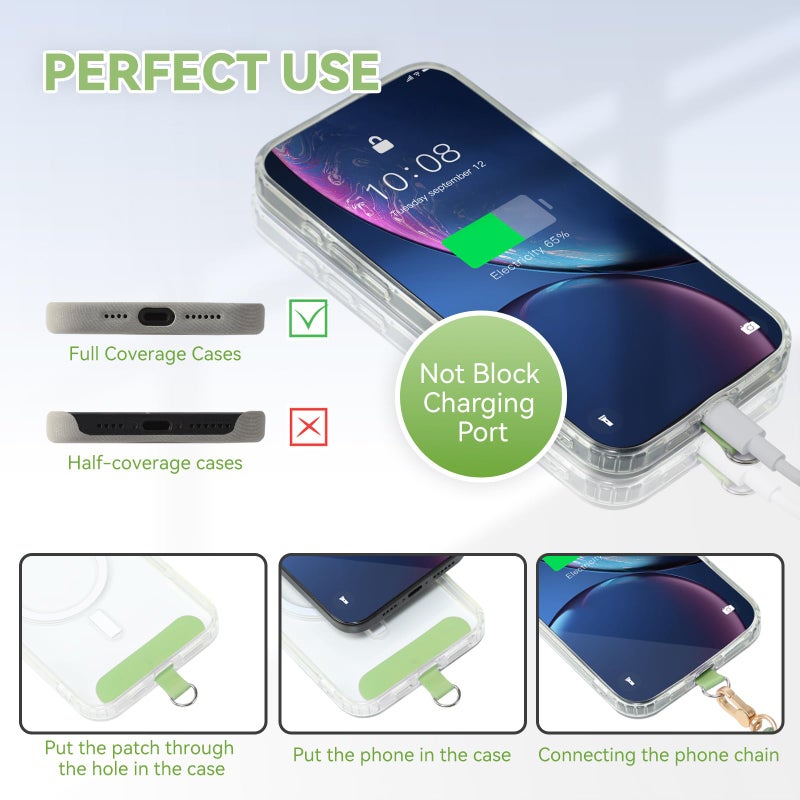 VVAAGG Cell Phone Lanyard for iPhone: Crossbody Phone Strap Adjustable Neck Wrist Strap Anti Theft Long Lanyard Travel Essential for Women Most iPhone - Image 2