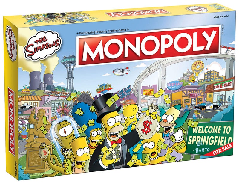 USAopoly لعبة مونوبولي عائلة سيمبسون مستندة إلى سلسلة فوكس عائلة سيمبسون سلع قابلة للجمع من سيمبسون لعبة مونوبولي الكلاسيكية ذات الطابع المميز - Image 2