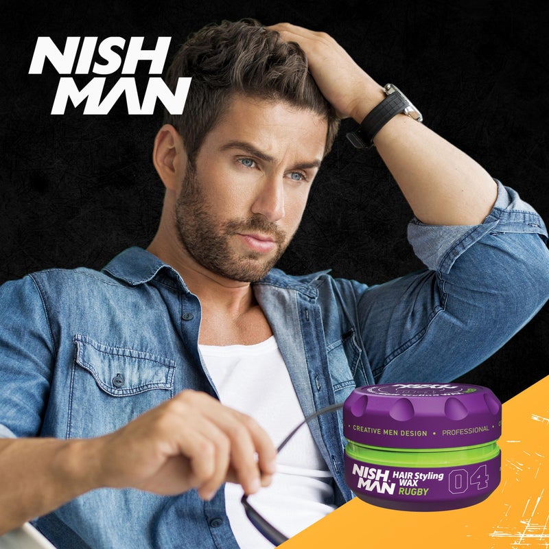 nishman Hair Styling Gel Wax Series 150ml (Pack of 1, 04 Rugby) - Image 5