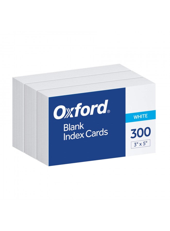Oxford 3 X 5 Inches Blank Ruled Index Card, 300 Count, White (10013) (Material - Paper) - Image 1