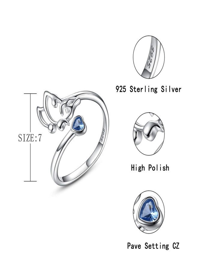 Sariel Butterfly Semicolon Ring 925 Sterling Silver Mental Health Awareness Inspired Rings Jewelry Gifts (A) - Image 3