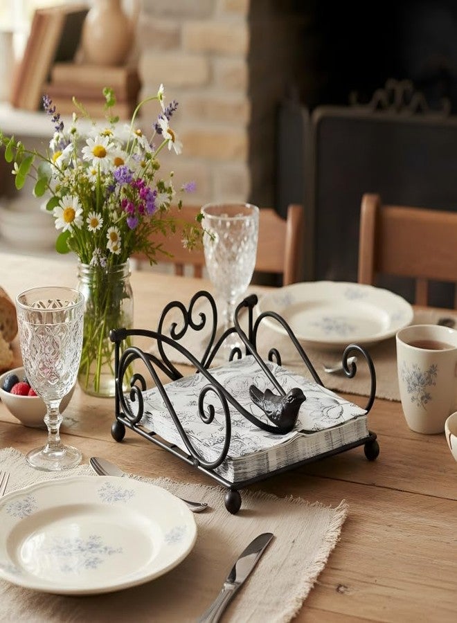 Remenna Napkin Holder-Table Napkin Holders for Paper Napkins Forged Metal Napkin Holders for Kitchen Countertops & Outdoor Tables 7"x7"x3.5" - Image 4