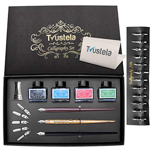 Trustela Calligraphy Set For Beginners, 3 Calligraphy Pens, 4 Ink Bottle 15ml, 20 Calligraphy Nibs, 1 Calligraphy Pen Holder, Dip Pen Set, Gift For Men, Women And Kids, Calligraphy Kit For Beginners - Image 2