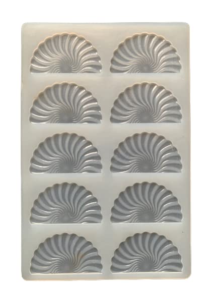 SHOAIB Heart Shape Fan Shape Trangle Shape Chocolate garnishing Sheet for Cake Decoration Combo of 4 Mould - Image 2