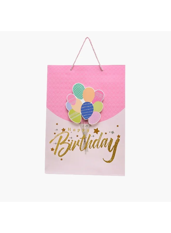 LIFESTYLE Happy Birthday Paper Gift Bag - Large