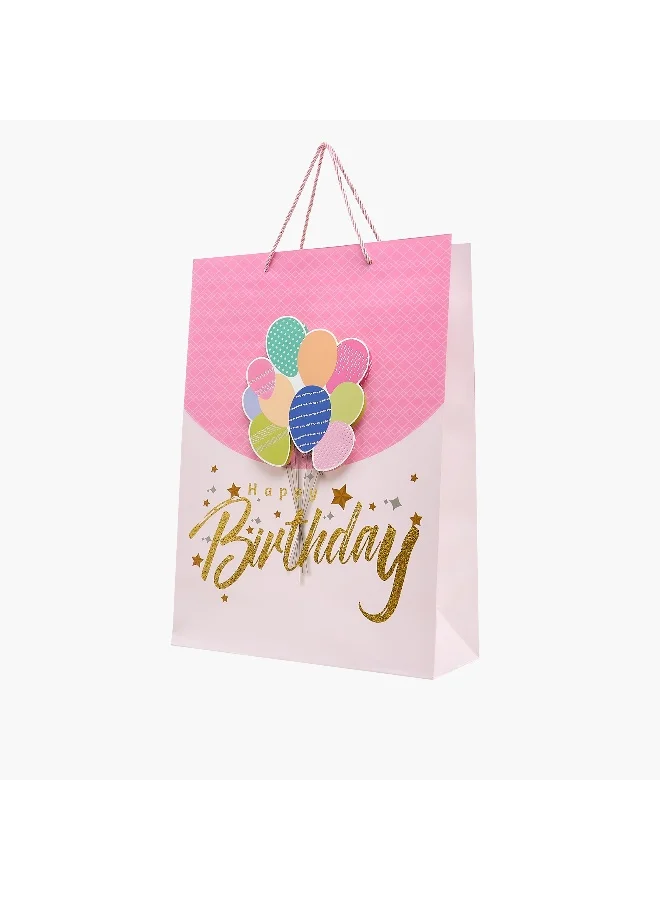 LIFESTYLE Happy Birthday Paper Gift Bag - Large