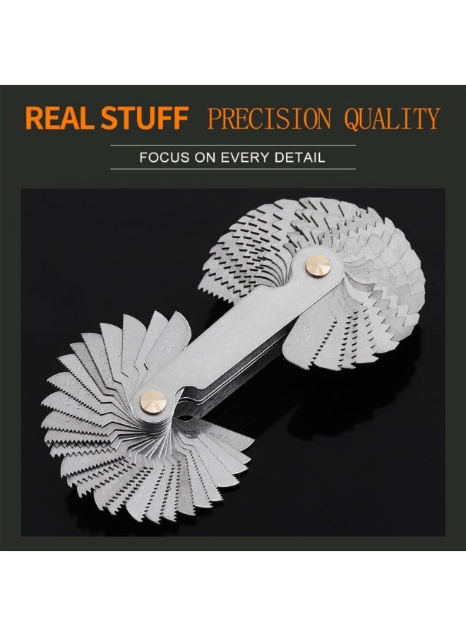 مقياس متري وإمبراطوري وبرغي 55 درجة ومتري 60 درجة و60 درجة مقياس خطوة الخيط للقياس الصناعي - Image 4