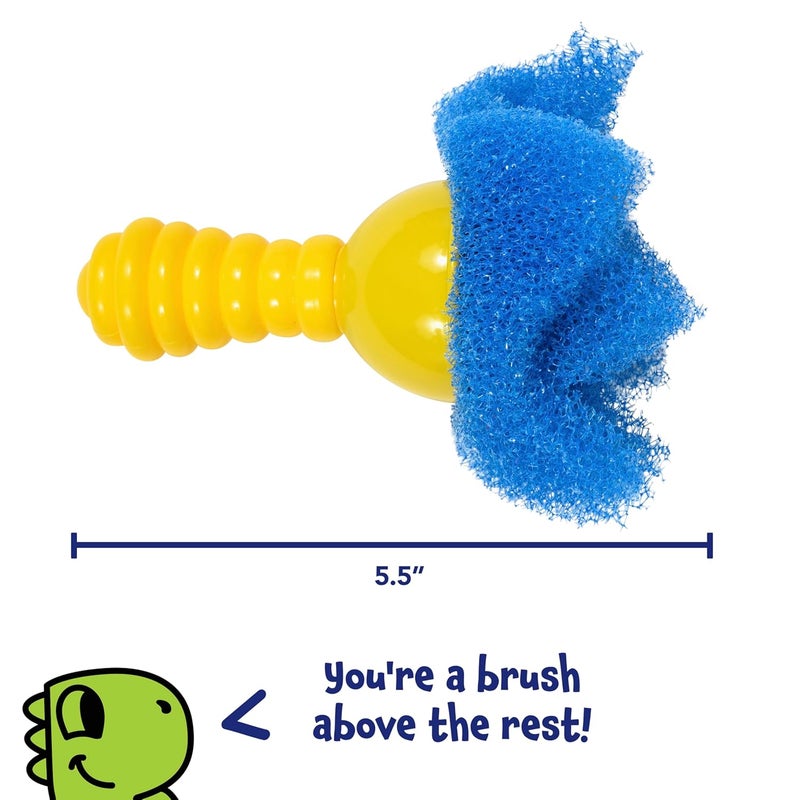 READY 2 LEARN Textured Art Tools - 4 Yellow Paint Sponges for Kids - Thick Kids Paint Brushes - Easy-Grip Paint Brushes - Art Supplies for Toddlers 1-3 - Image 3
