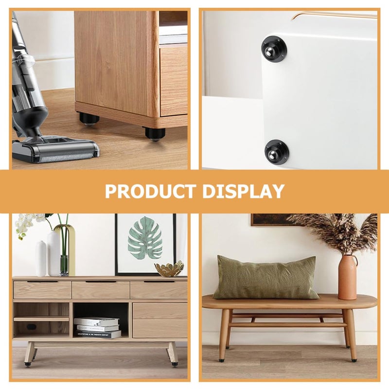 8Pcs Mini Swivel Caster Wheels with Adhesive Base Small Quiet Appliance Rollers for Furniture Storage Boxes Sofas Cabinets - Image 4