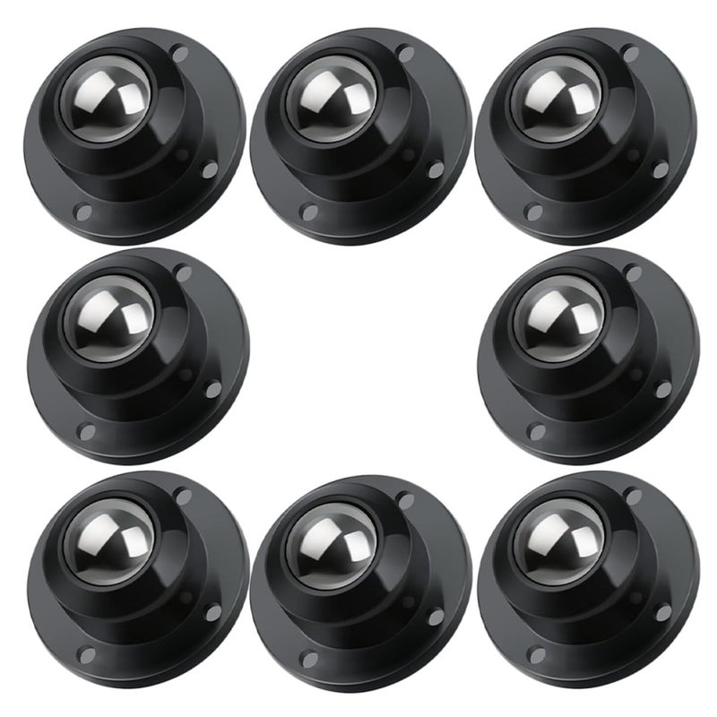 8Pcs Mini Swivel Caster Wheels with Adhesive Base Small Quiet Appliance Rollers for Furniture Storage Boxes Sofas Cabinets - Image 1
