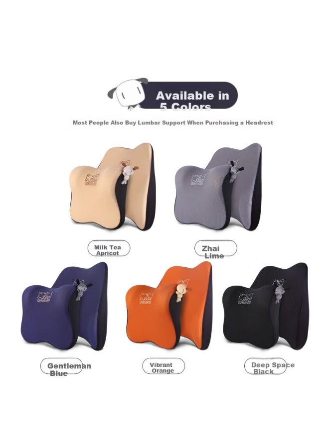 Icaroom Car Headrest Space Memory Foam Neck Pillow Four Seasons Universal Car Cushion T-662ms-ch Vibrant Orange - Image 5