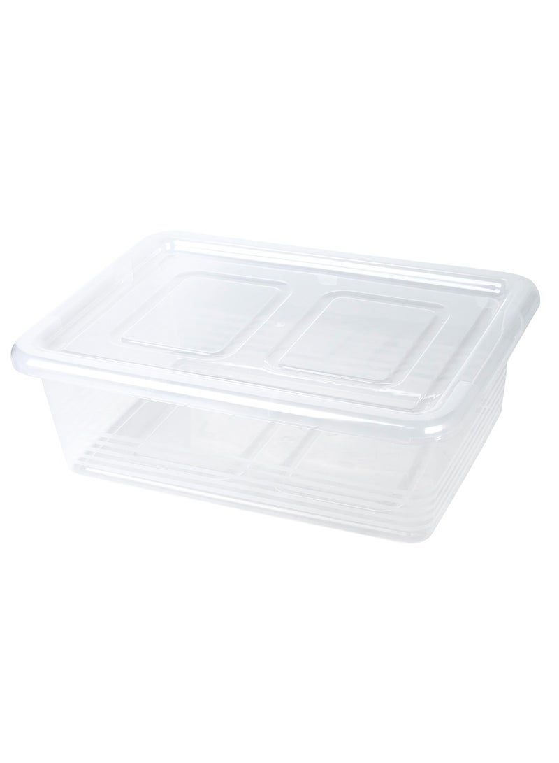 Mondex مجموعة صناديق تخزين بولي بروبيلين مكونة من 6 قطع - سعة 10 لتر لكل منها - صناديق تخزين متعددة الاستخدامات شفافة ومتينة (طول 40 × عرض 29 × ارتفاع 13.1 سم) - Image 2