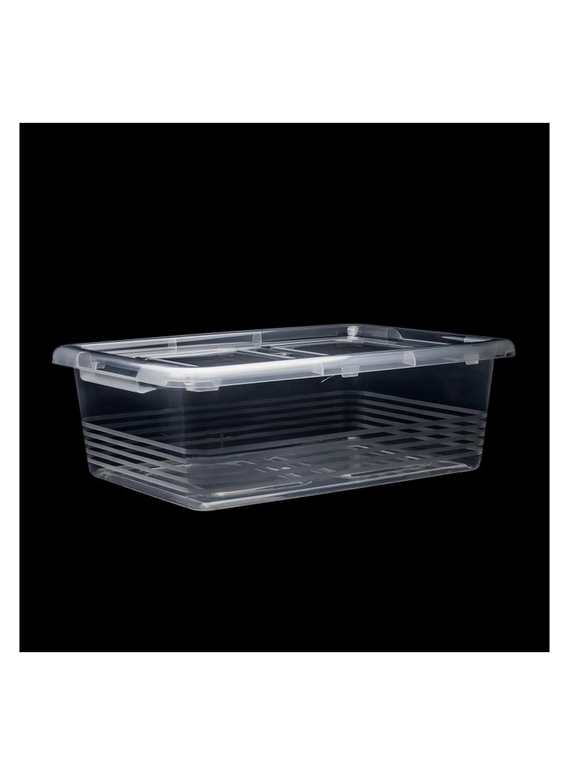 Mondex مجموعة صناديق تخزين بولي بروبيلين مكونة من 6 قطع - سعة 10 لتر لكل منها - صناديق تخزين متعددة الاستخدامات شفافة ومتينة (طول 40 × عرض 29 × ارتفاع 13.1 سم) - Image 3