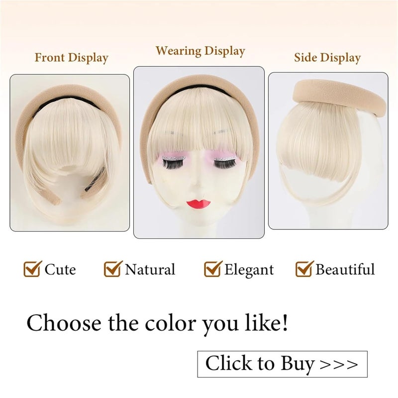 Bangs Wigs With Detachable Magic Paste Hair Extensions Hairpieces for Women(002) - Image 4