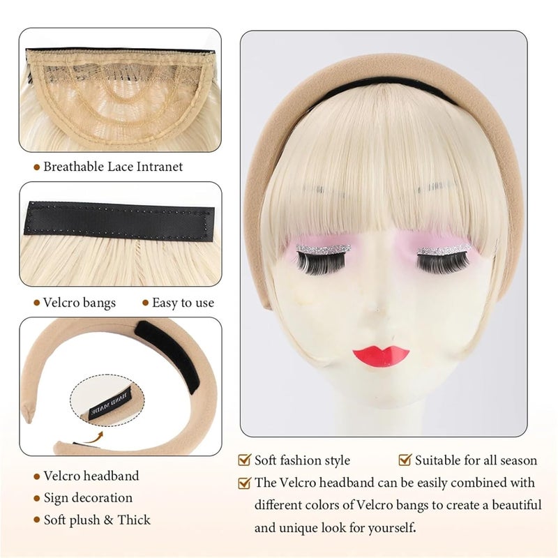 Bangs Wigs With Detachable Magic Paste Hair Extensions Hairpieces for Women(002) - Image 5