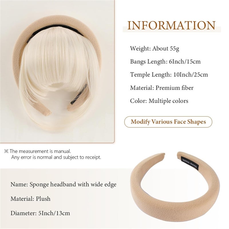 Bangs Wigs With Detachable Magic Paste Hair Extensions Hairpieces for Women(002) - Image 3