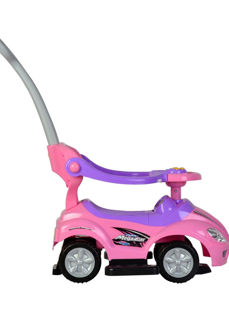 GOLD MANTIS 3-in-1 Kids Push and Pedal Toddler Ride On Push Car Stroller with Push Handle and Sound for Kids Girls and Boys (Pink) - Image 4
