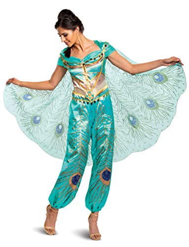 Disguise Womens Jasmine Teal Deluxe Adult Costume Adult Costume Size M 810 - Image 1