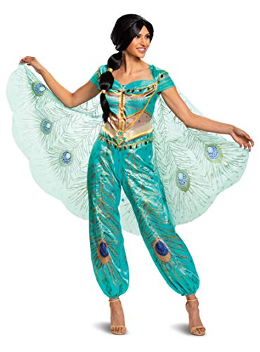 Disguise Womens Jasmine Teal Deluxe Adult Costume Adult Costume Size M 810 - Image 3