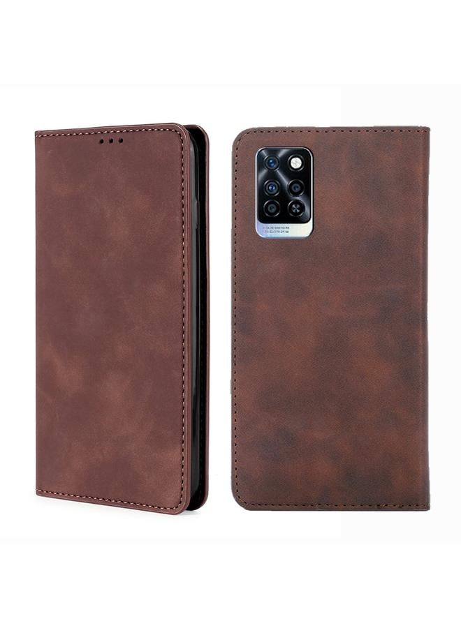 Zaboon Case For Infinix Note 10 Pro Skin Feel Magnetic Horizontal Flip Leather Phone Case - Image 1