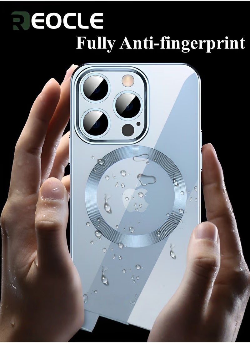 REOCLE Magnetic Case for iPhone 13 Pro Max Transparent Magnet Phone Case Ultra-thin iPhone 13 Pro Max Phone Case with Magnets Anti-scratch Shock-proof and Drop-proof Protection Without Yellowing - Image 2