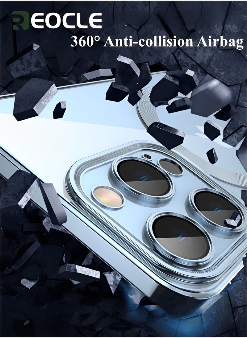 REOCLE Magnetic Case for iPhone 13 Pro Max Transparent Magnet Phone Case Ultra-thin iPhone 13 Pro Max Phone Case with Magnets Anti-scratch Shock-proof and Drop-proof Protection Without Yellowing - Image 5