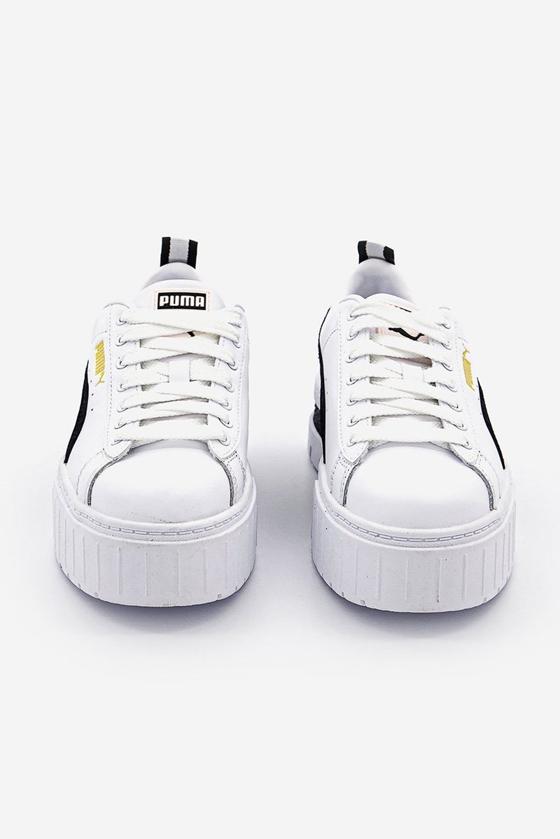 PUMA Women Mayze Light Lace Up Shoes, White - Image 2