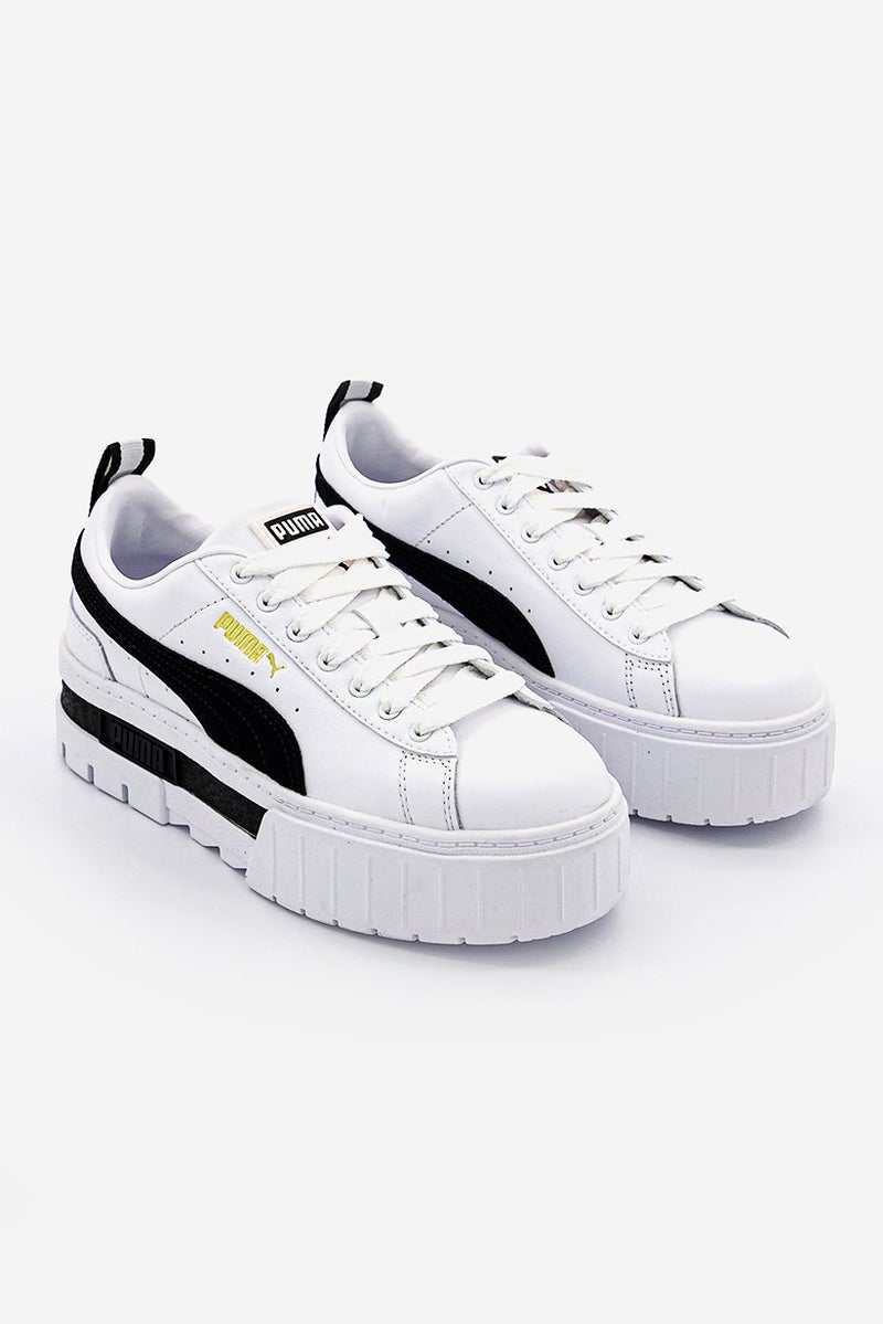 PUMA Women Mayze Light Lace Up Shoes, White - Image 1