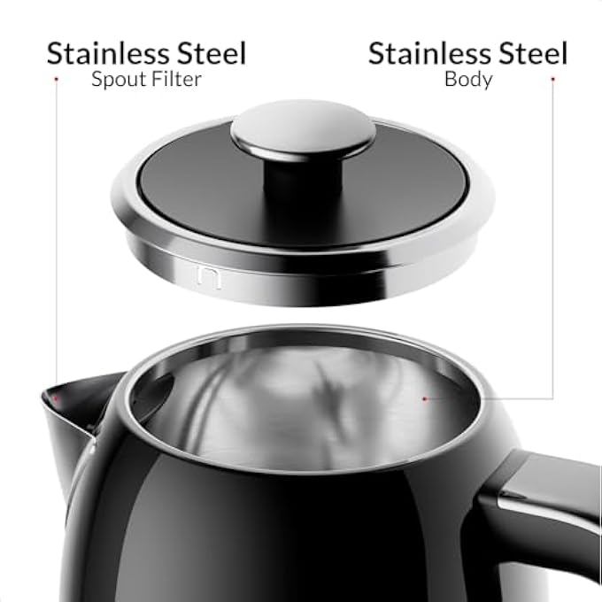 Feller Germany Retro Style 17L Kettle With Thermometer 2200 W Stainless Steel Body Strix Controller Dry Boil  Automatic SwitchOff Ek200 2Y GuaranteeUae Version Black - Image 3