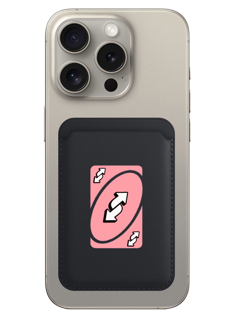 Theodor Magnetic Wallet, Compatible with MagSafe Wallet, for iPhone Wallet, for iPhone 16/15/14/13/12 Series, Not for iPhone 13/12 mini, 3 Card Holder, Vegan Leather, Black - Uno - Image 1