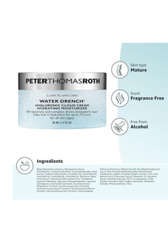 PETER THOMAS ROTH Peter Thomas Roth | Water Drench Hyaluronic Cloud Cream | Hydrating Moisturizer for Face, Up to 72 Hours of Hydration for More Youthful-Looking Skin, Fragrance Free  - Image 4