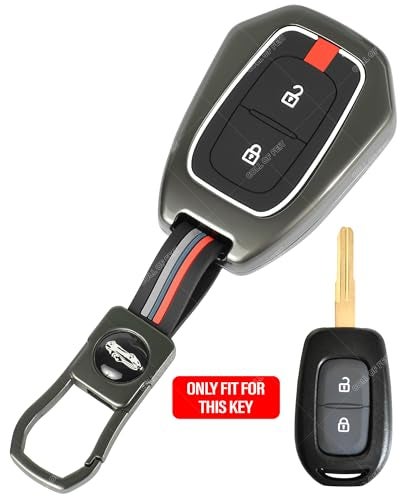 Coll of Fest® Metal Silicon Key Cover Compatible for Renault Kiger, Kwid, Duster 2016, Triber 2 Button Smart Key Cover Metal and Silicon Protection Special Feature Visible in Low-Light Conditions - Image 2